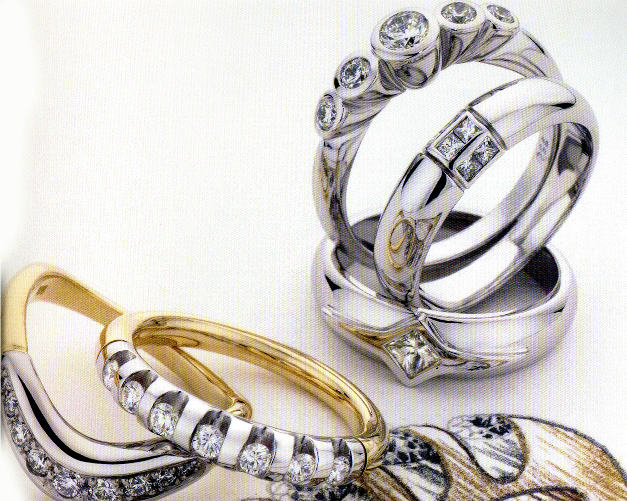 Half Bezel Rings